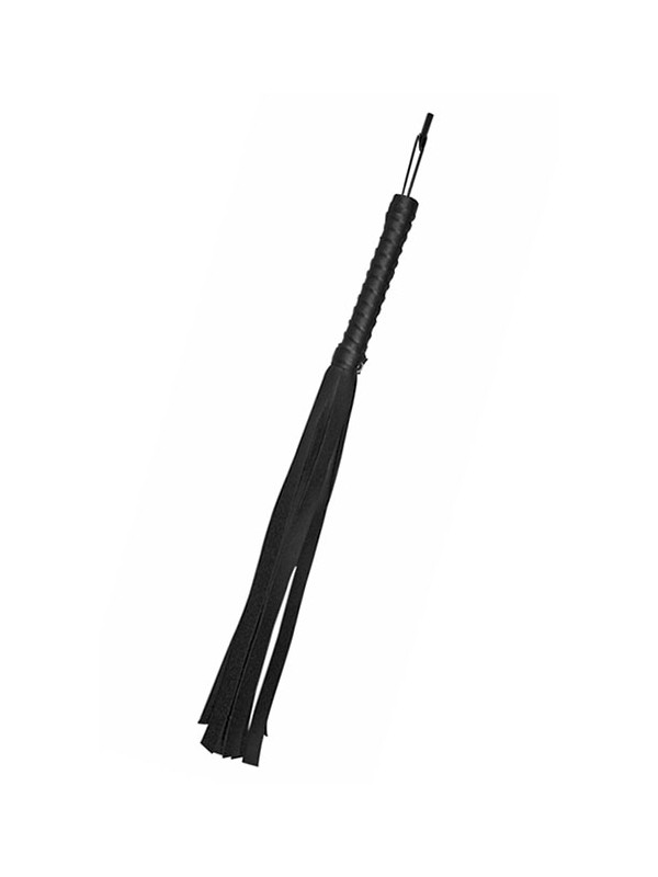 BLACK FAUX LEATHER FLOGGER