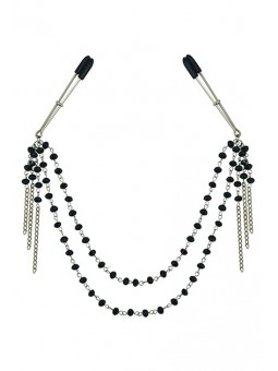 Black Jeweled Nipple Clips