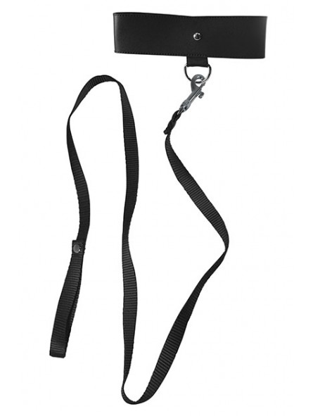 BLACK LEASH & COLLAR