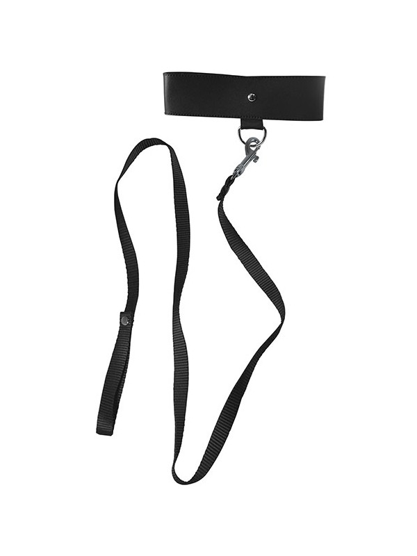 BLACK LEASH & COLLAR