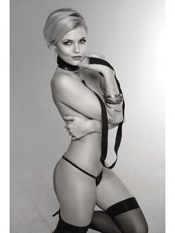 BLACK LEASH & COLLAR